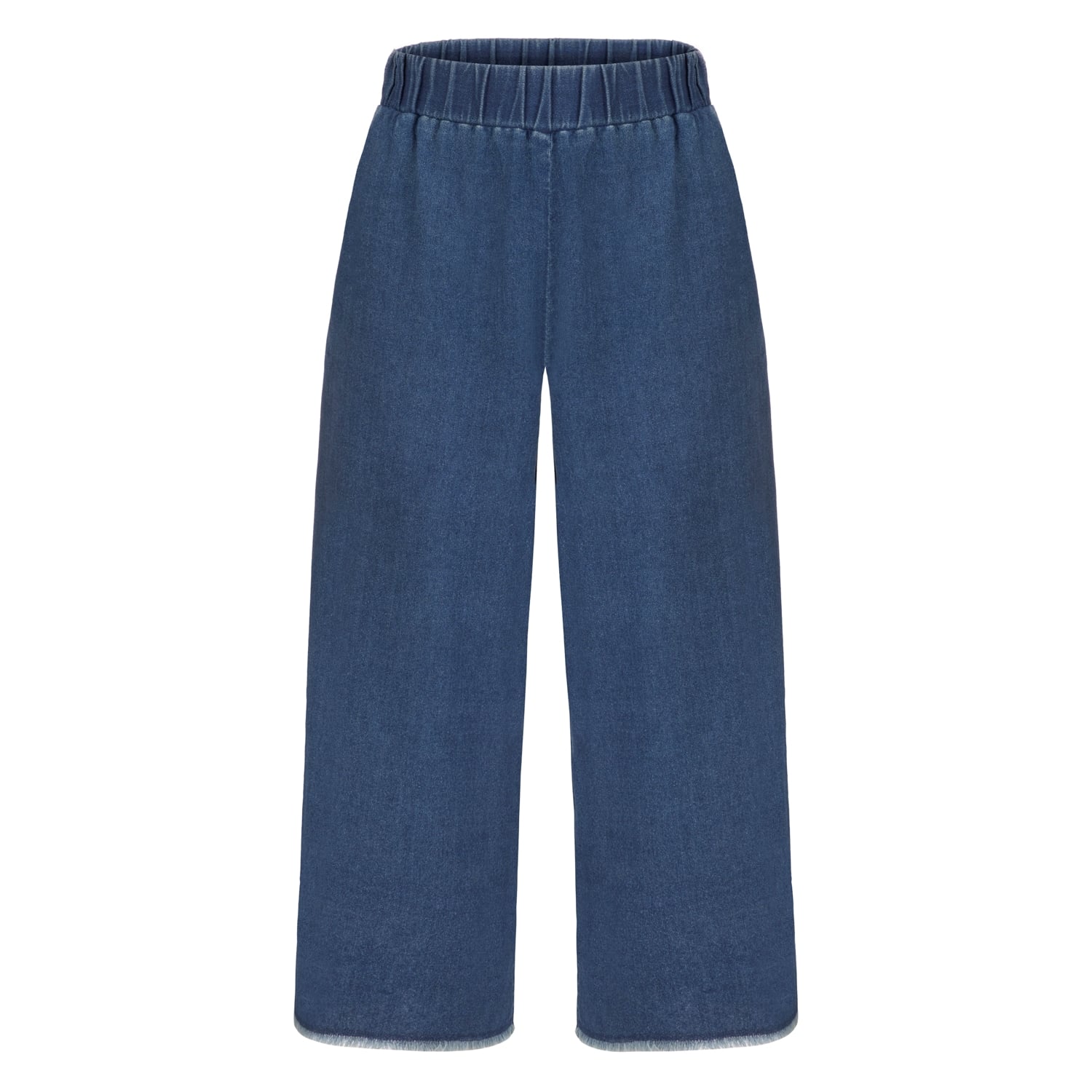 KESİK PAÇA BOL KESİM JEAN PANTOLON