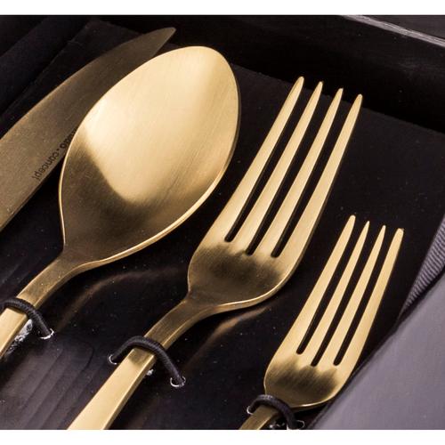  J'ADORE ÇATAL KAŞIK BIÇAK TAKIMI 24 PARÇA - MAT GOLD