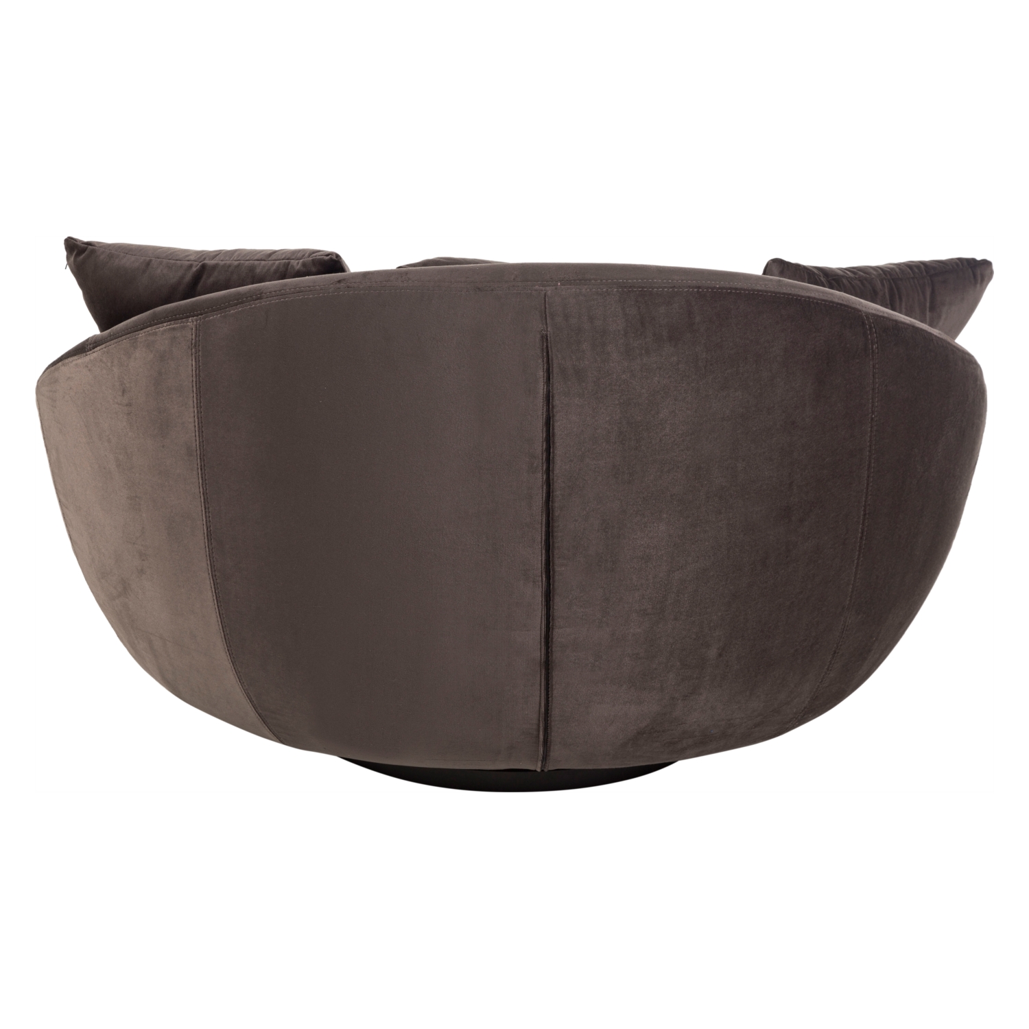 LOVELY KOYU GRİ KADİFE DÖNER KOLTUK