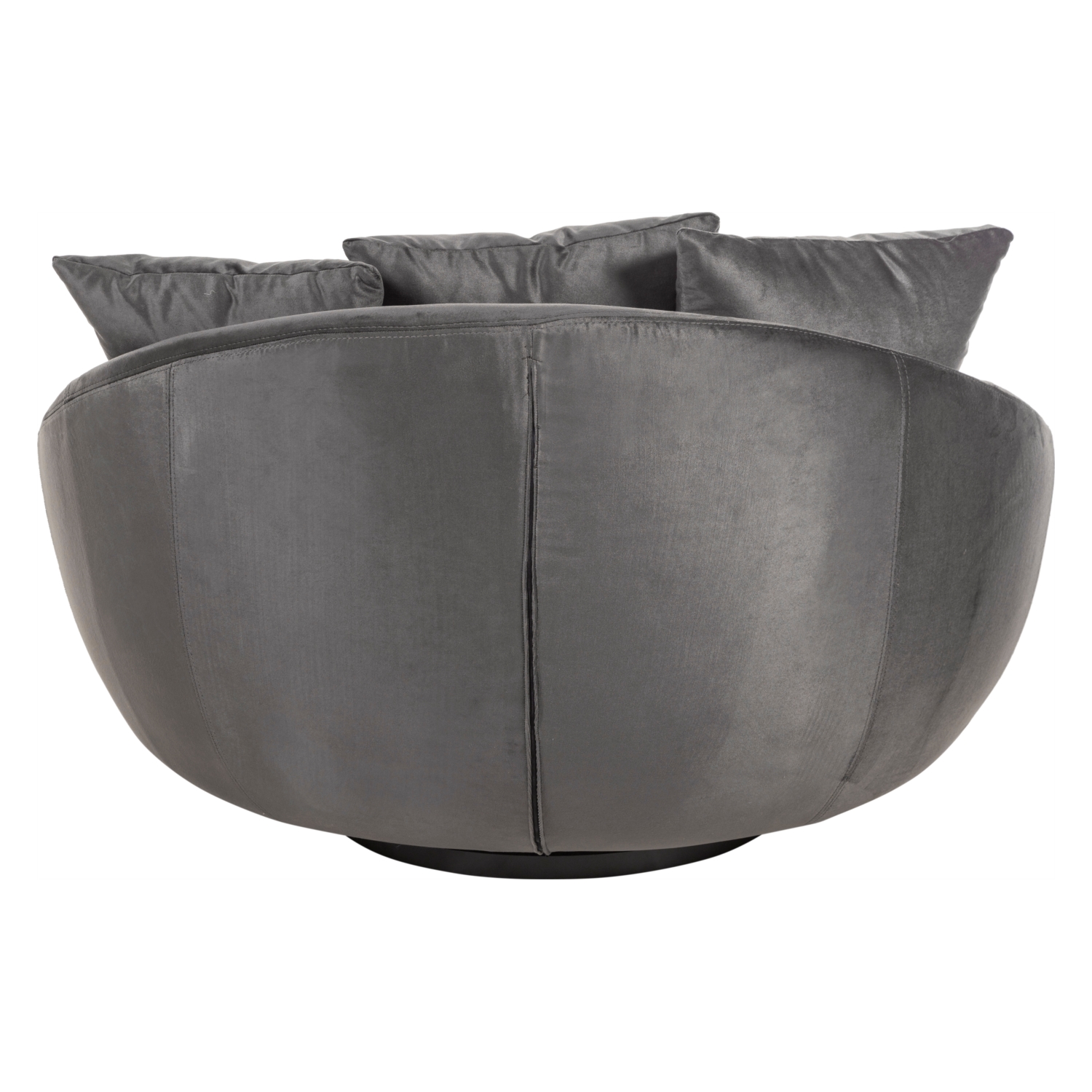 LOVELY SİYAH KADİFE DÖNER KOLTUK