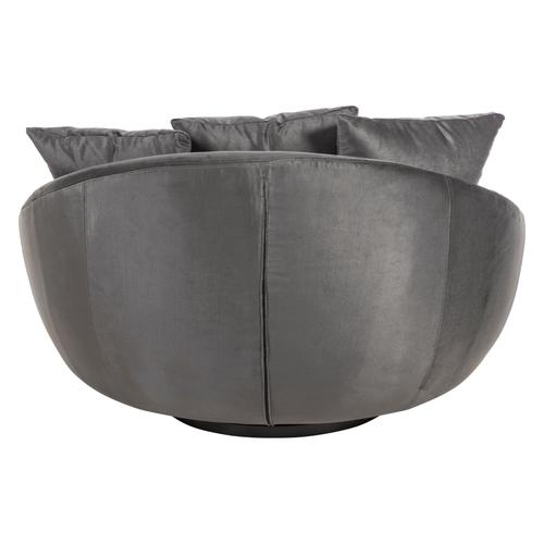  LOVELY SİYAH KADİFE DÖNER KOLTUK