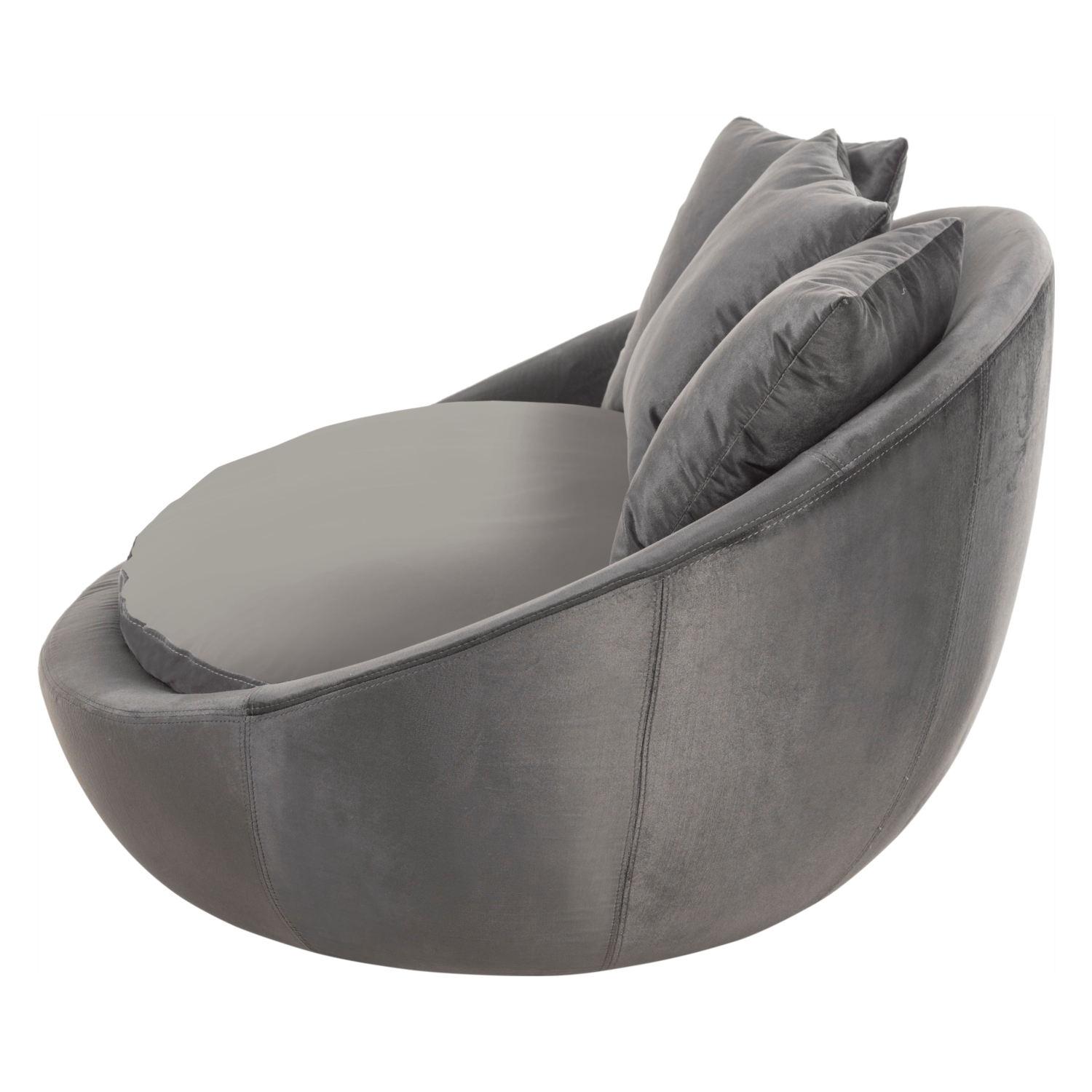 LOVELY SİYAH KADİFE DÖNER KOLTUK