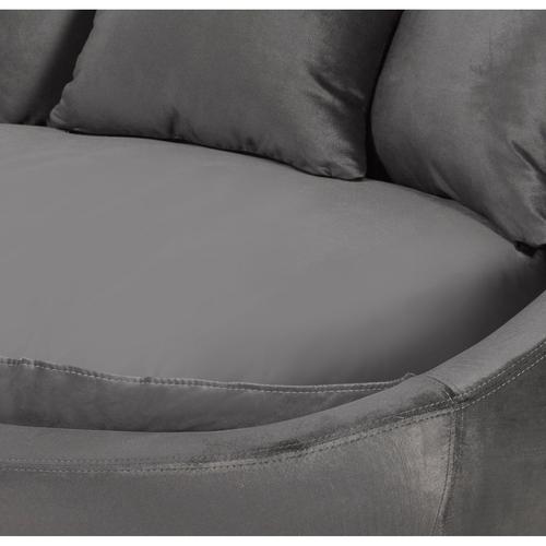  LOVELY SİYAH KADİFE DÖNER KOLTUK