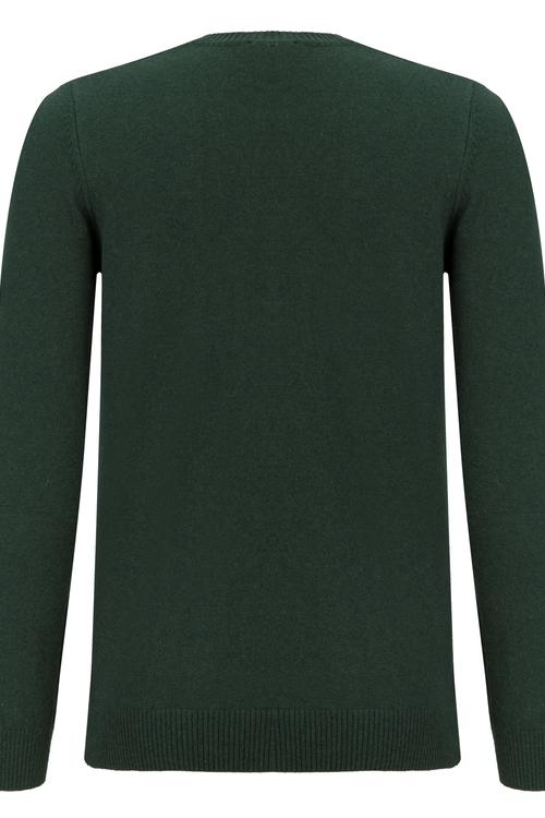  ÖRGÜ DESENLİ BİSİKLET YAKA KAZAK