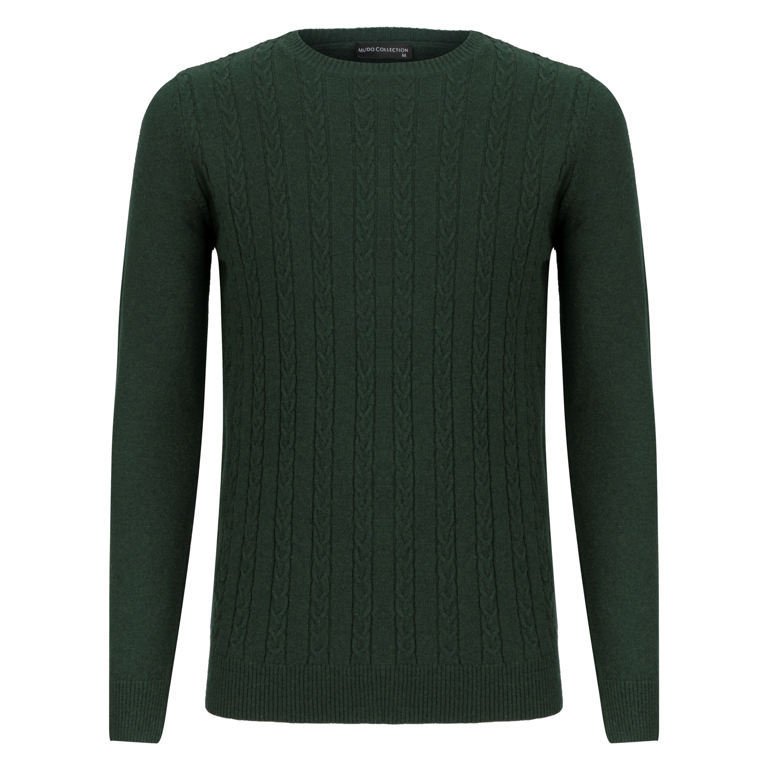 ÖRGÜ DESENLİ BİSİKLET YAKA KAZAK