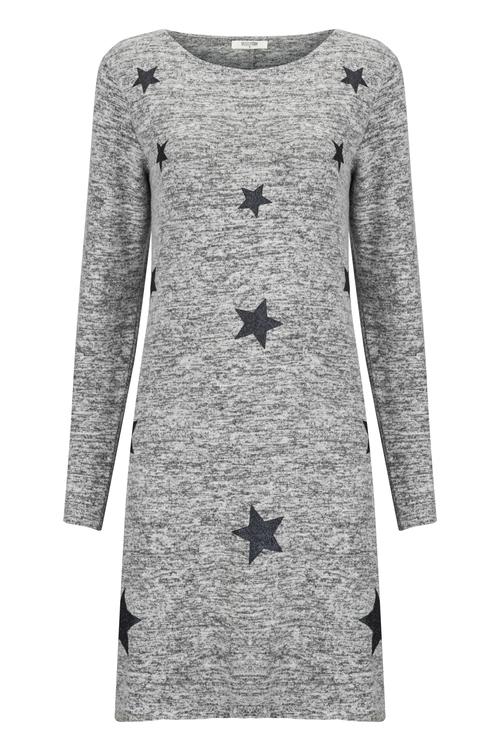  YILDIZ DESENLİ A FORM ELBİSE
