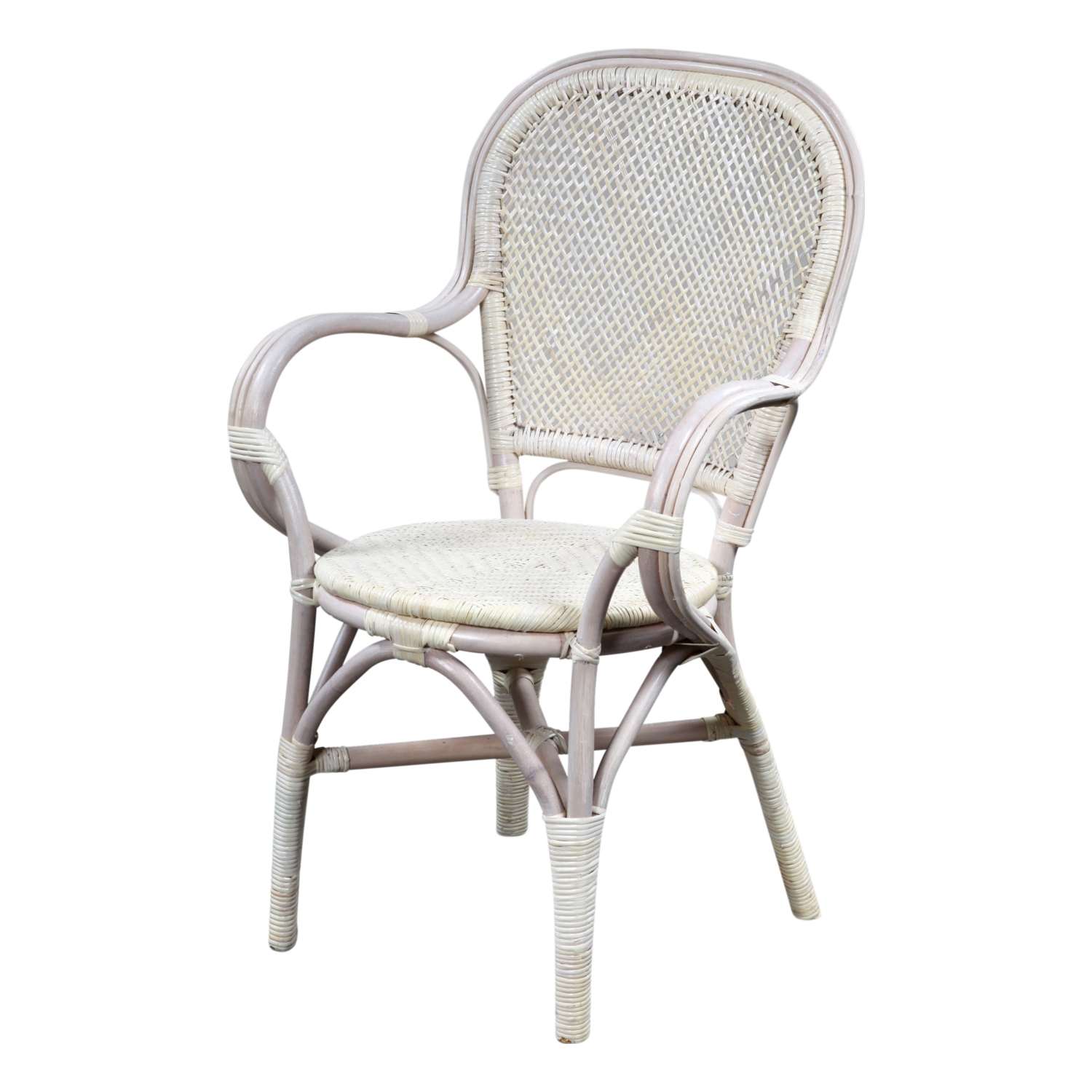 ESTU RATTAN KOLÇAKLI SANDALYE BEYAZ