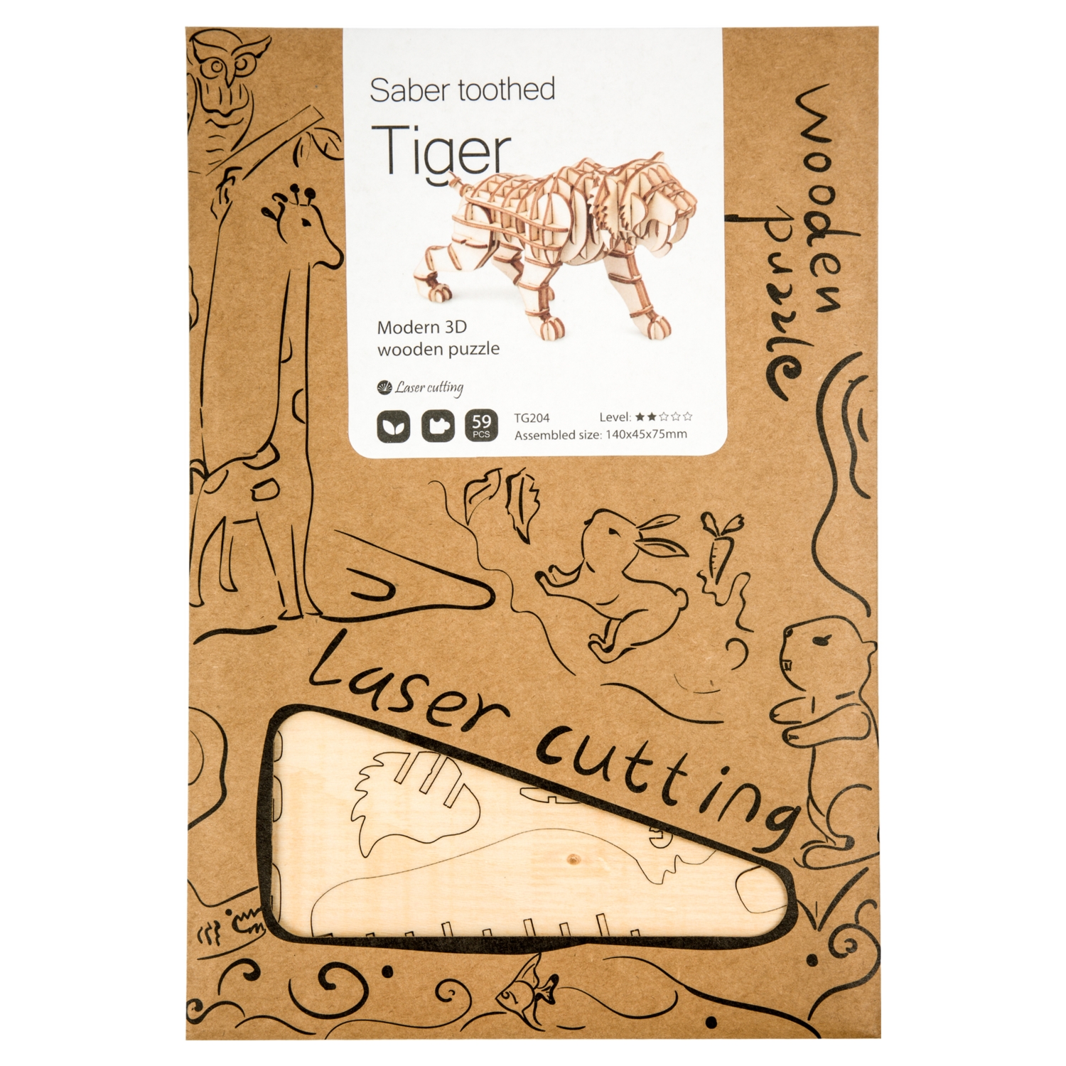 AHŞAP PUZZLE - KAPLAN