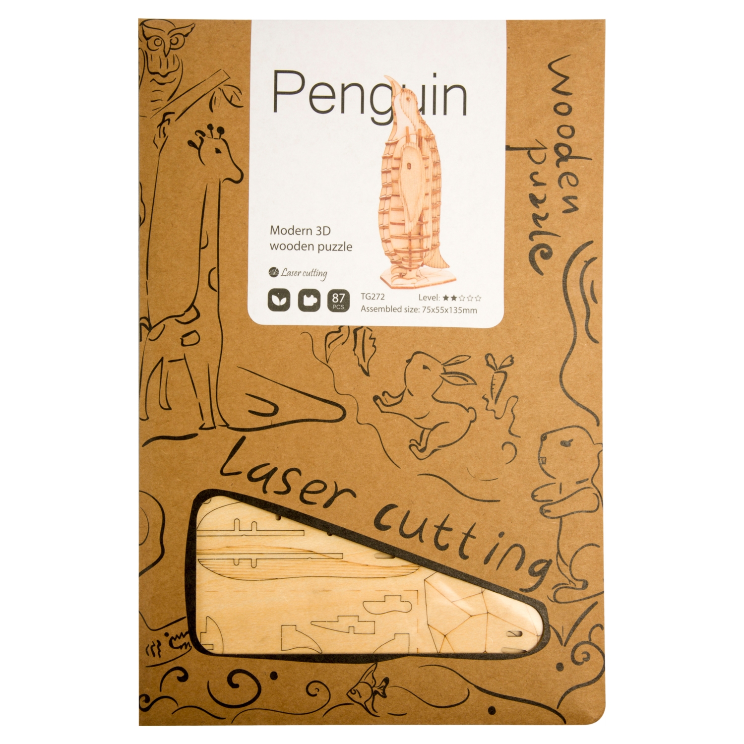 AHŞAP PUZZLE - PENGUEN