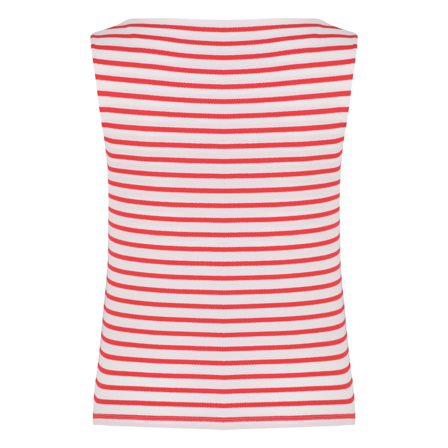 V YAKA ÇİZGİLİ KOLSUZ T-SHIRT