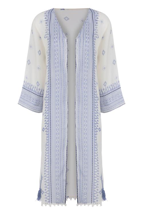  ETNİK DESENLİ KAFTAN