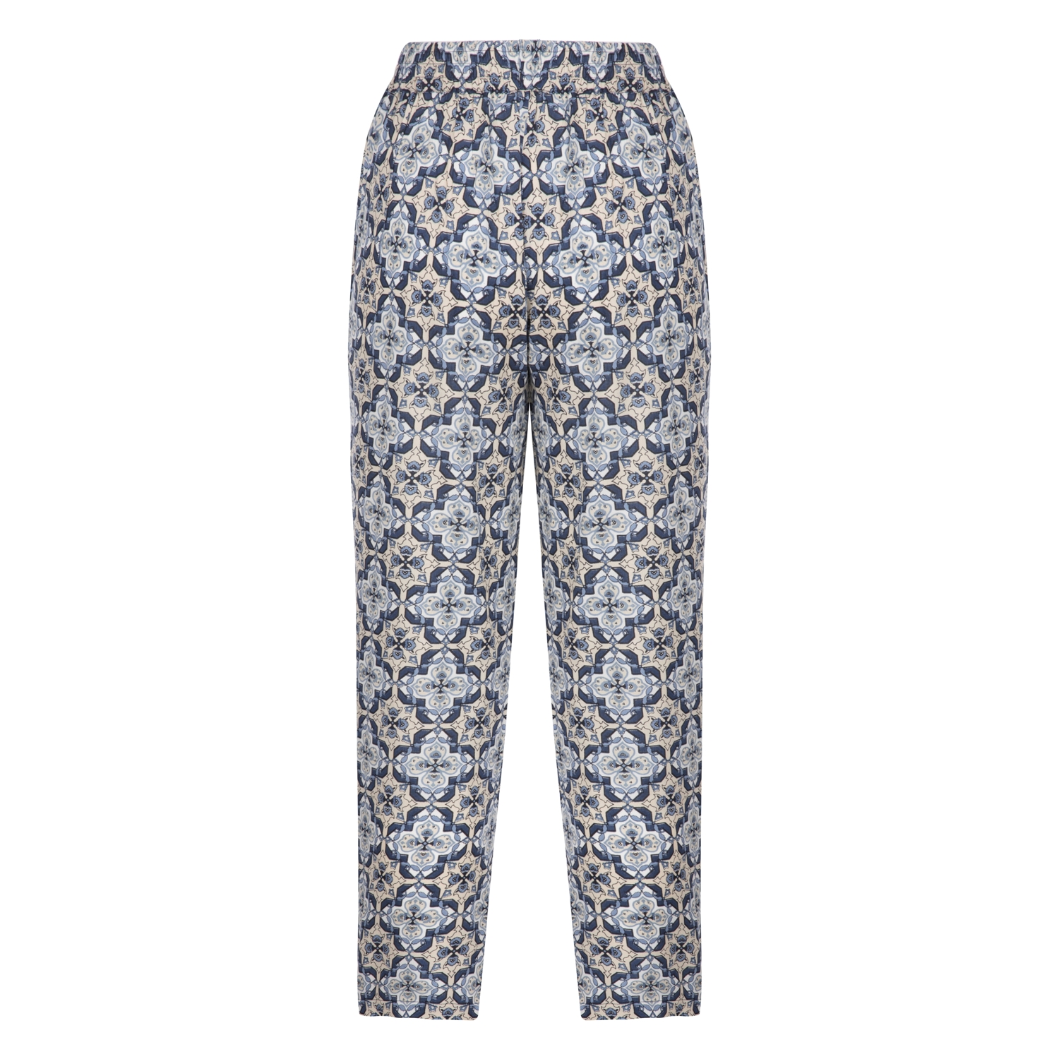 BELİ KUŞAKLI DESENLİ PANTOLON