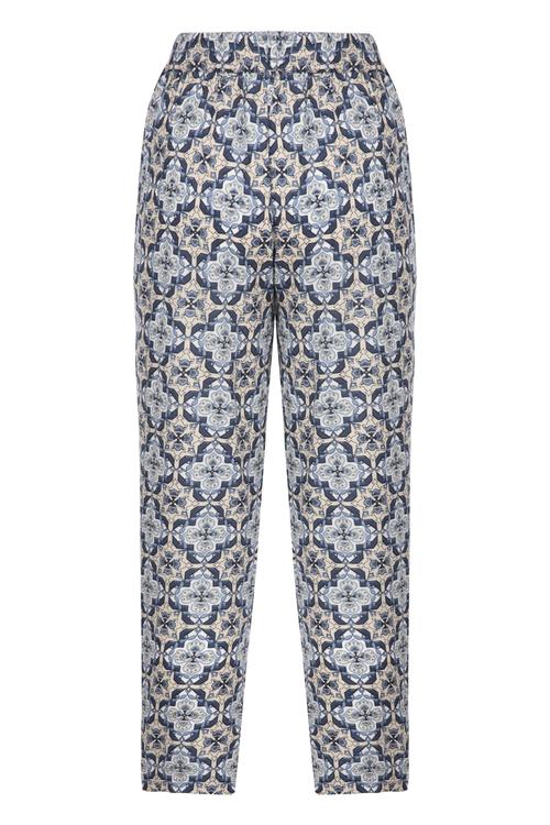  BELİ KUŞAKLI DESENLİ PANTOLON