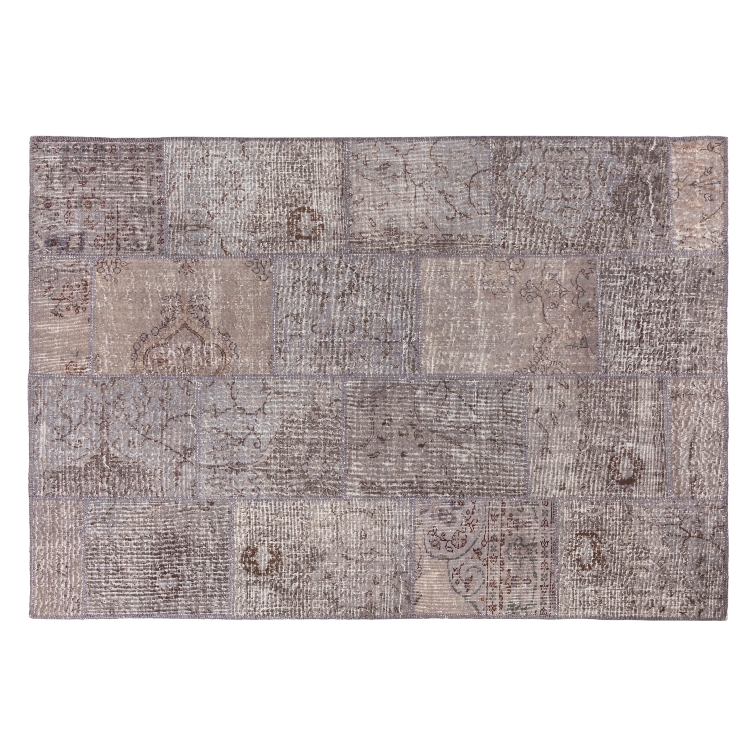 LİMA EL DİKİŞİ PATCHWORK HALI SILVER 170X240 CM