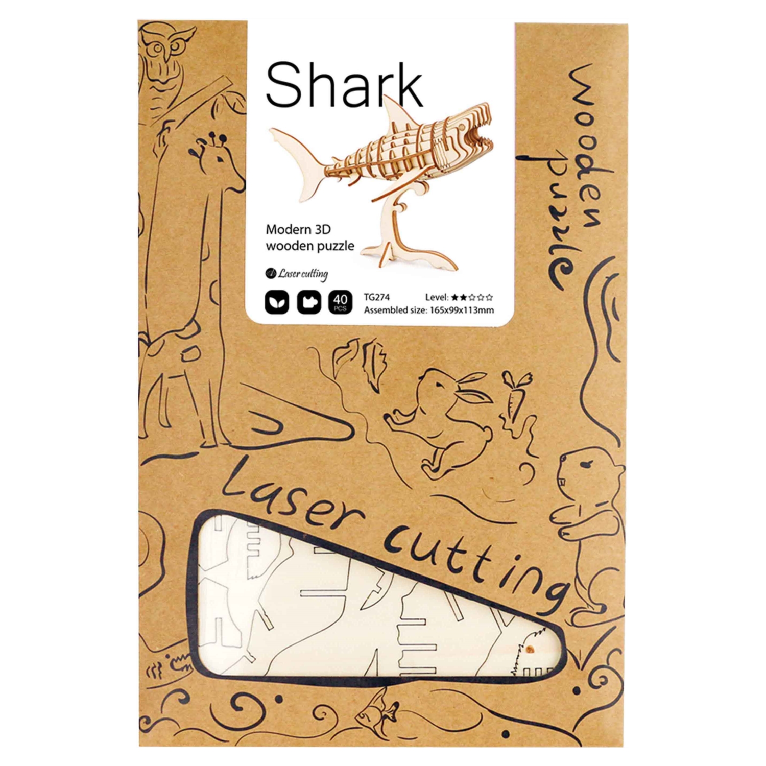 AHŞAP PUZZLE - KÖPEK BALIĞI