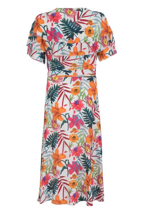  ÇİÇEK DESENLİ ANVELOP ELBİSE