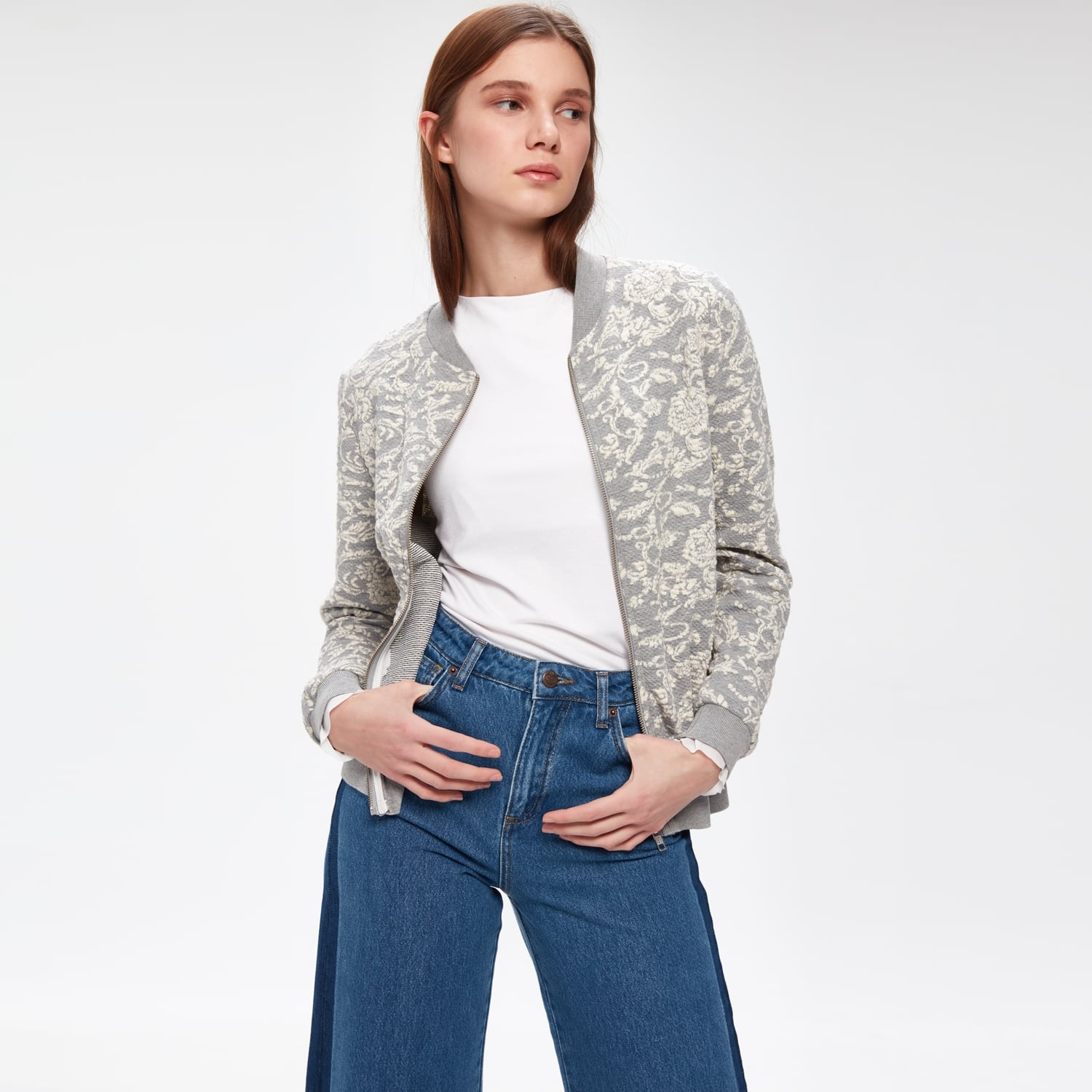 DESENLİ ÖRME CEKET