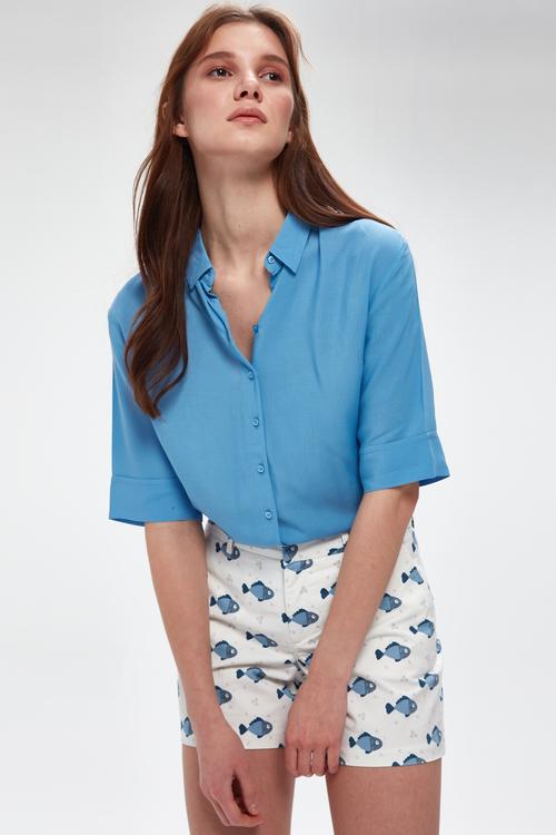  BALIK DESENLİ KISA ŞORT