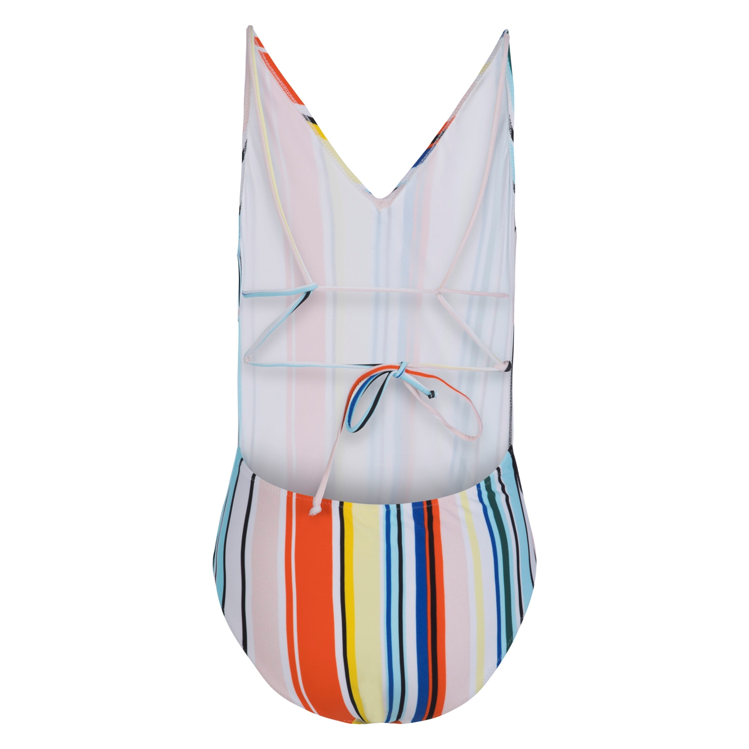 ÇİZGİLİ İP DETAYLI MAYO