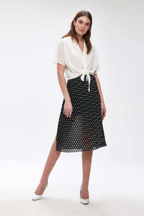  KISA KOLLU BELDEN BAĞLAMALI CASUAL BLUZ