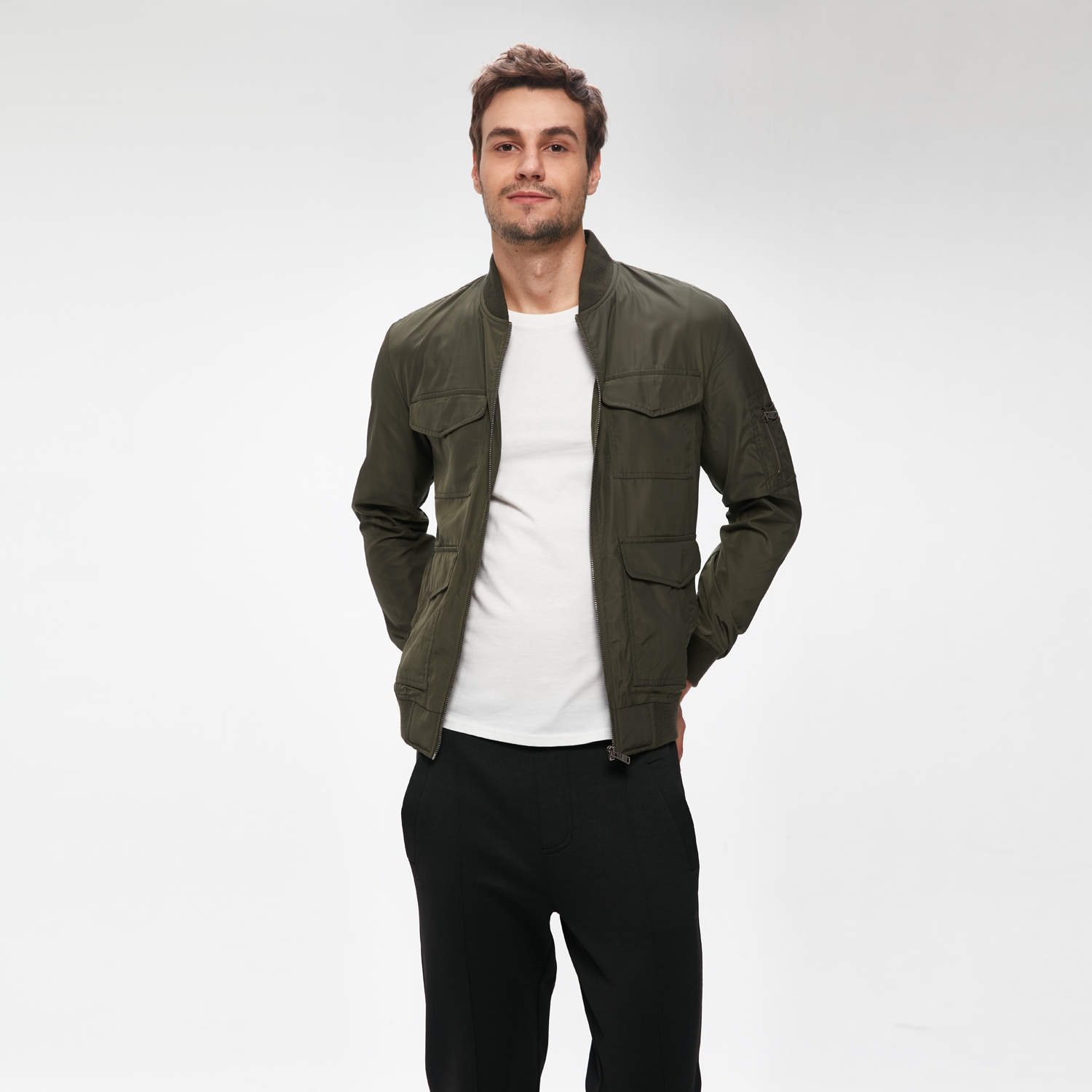 CEP DETAYLI BOMBER CEKET