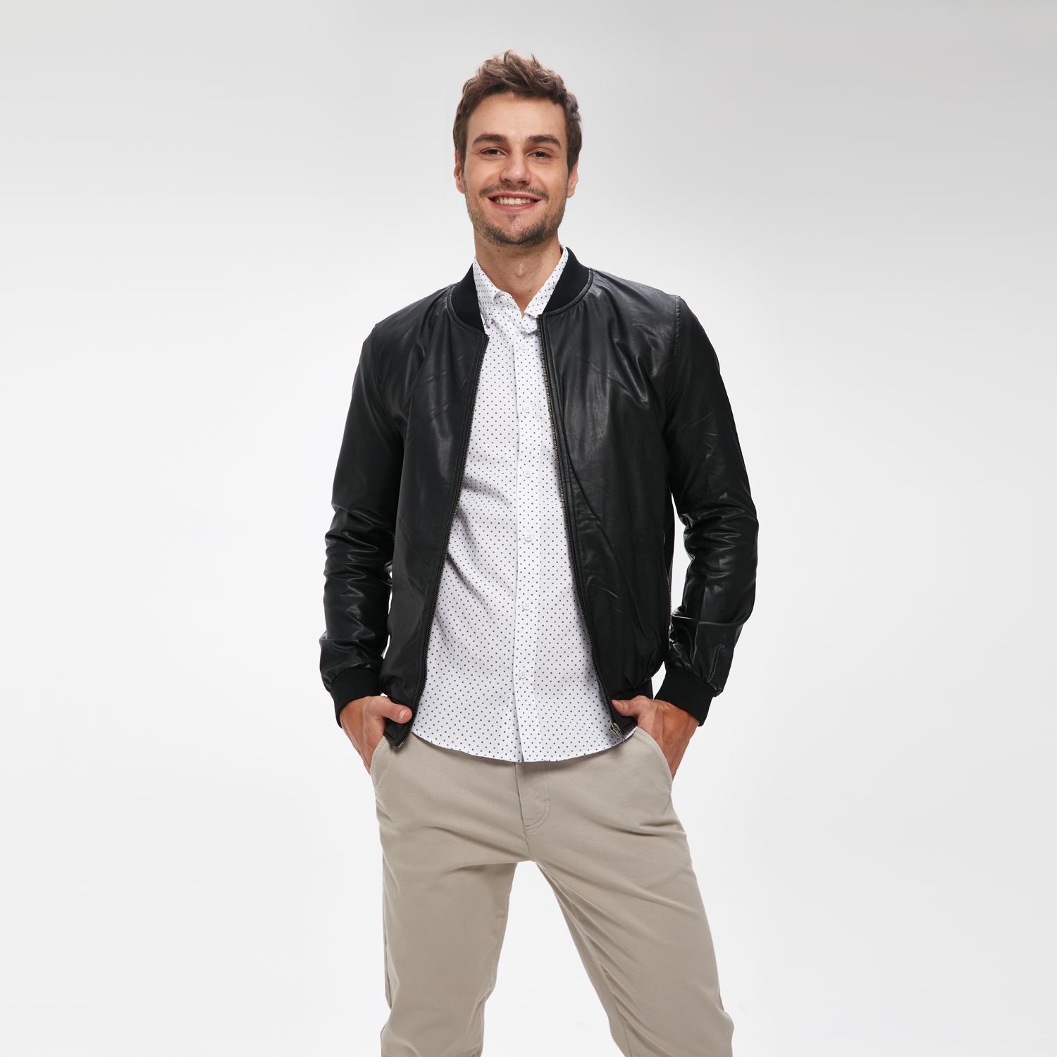 SUNİ DERİ BOMBER CEKET