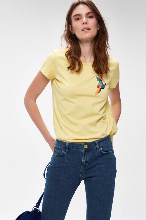  PULLU İŞLEMELİ T-SHIRT