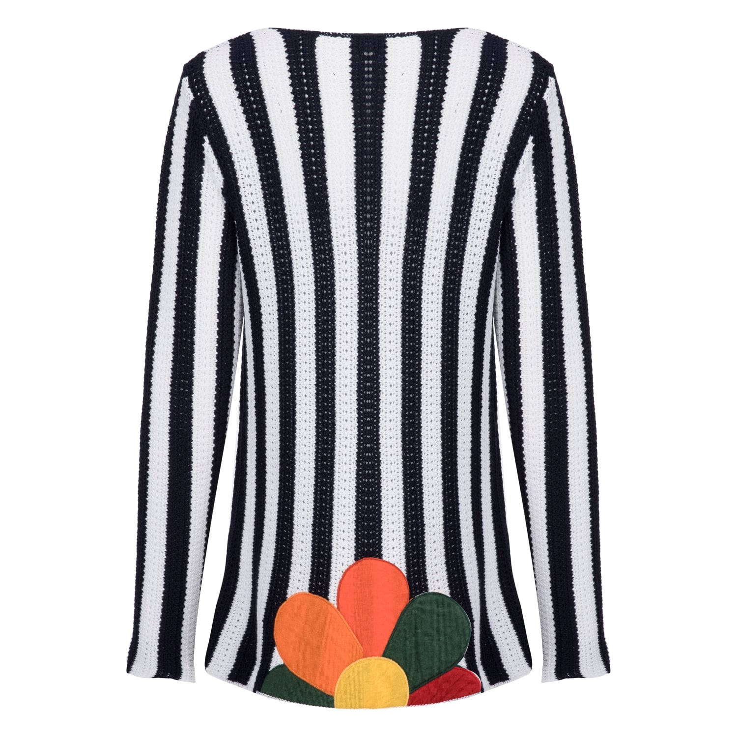 ÇİZGİLİ ÇİÇEKLİ HIRKA