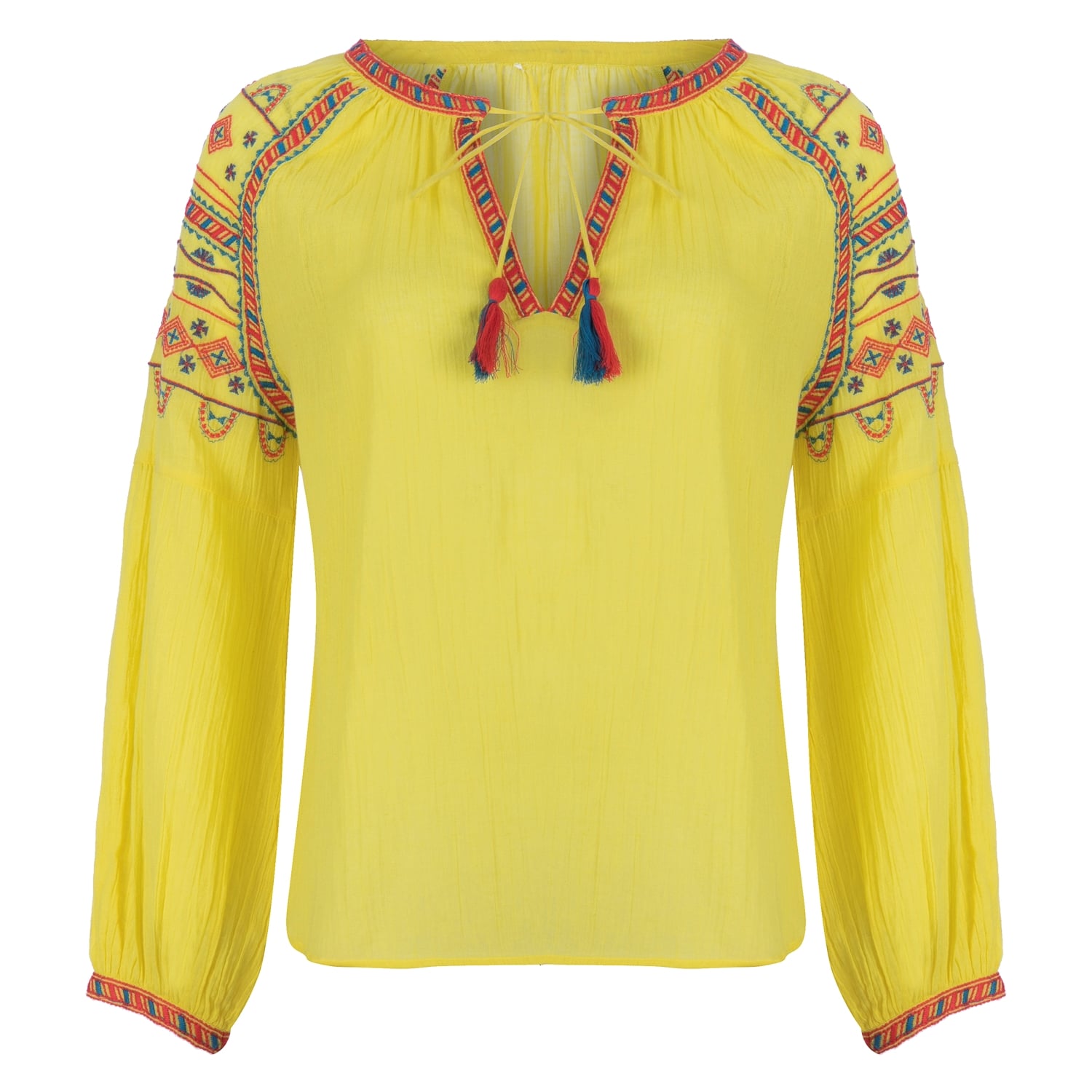 ETNİK DESENLİ BLUZ