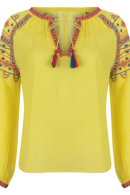  ETNİK DESENLİ BLUZ