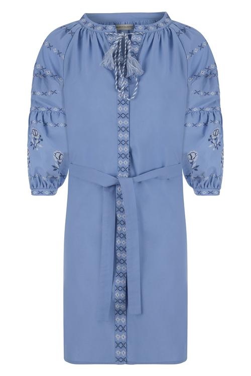  NAKIŞLI PÜSKÜLLÜ ELBİSE