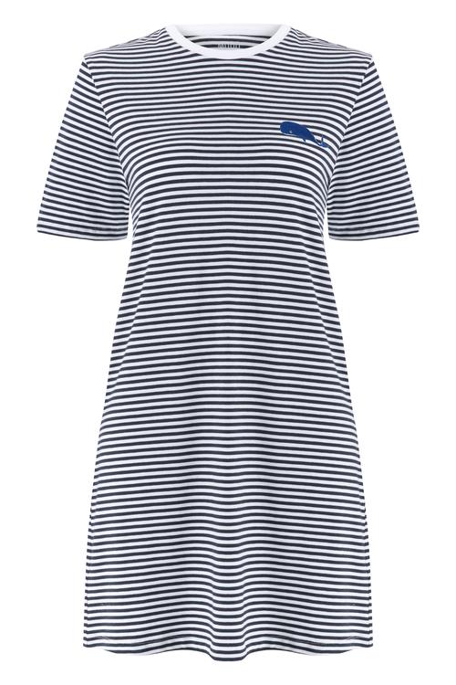  ÇİZGİLİ T-SHIRT ELBİSE