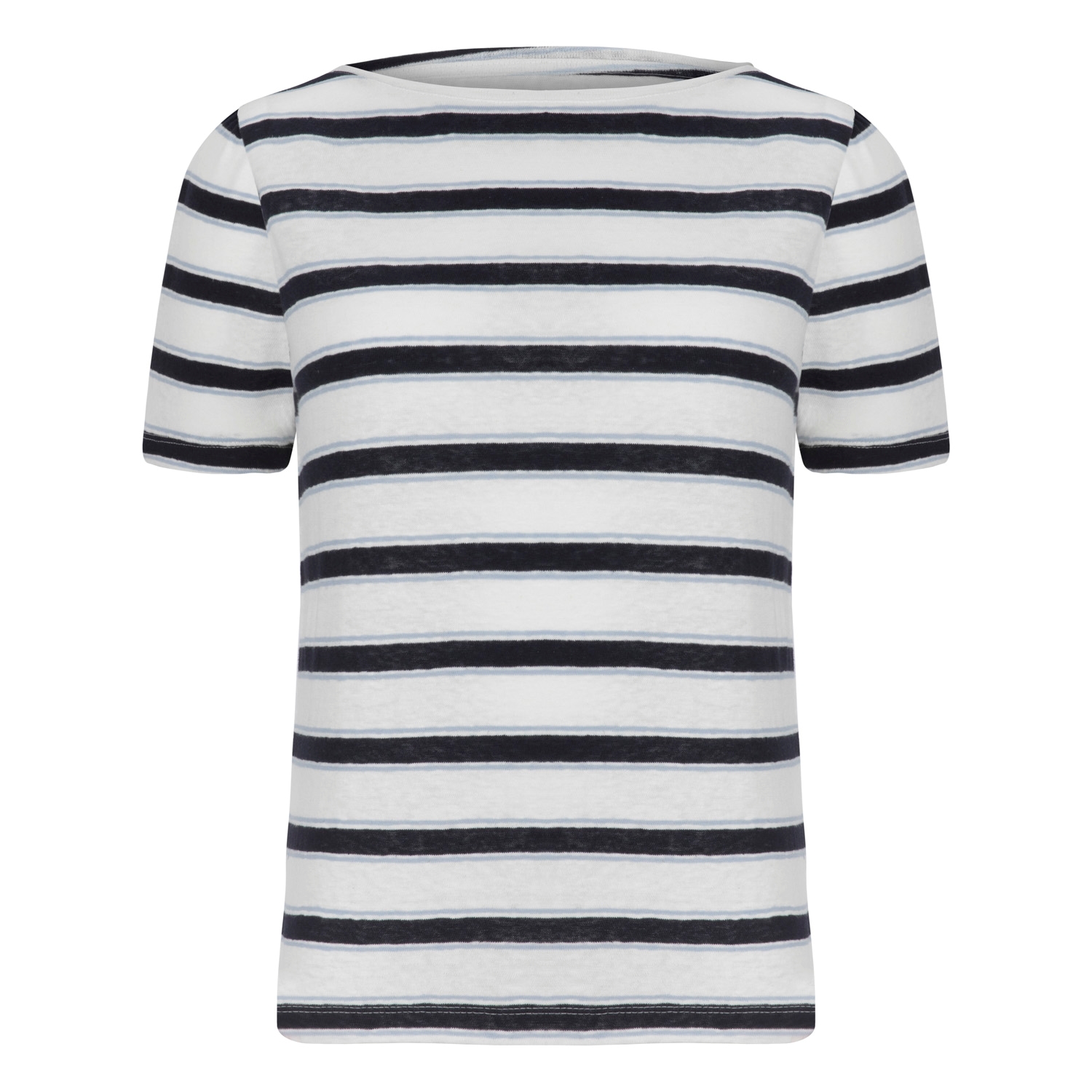 ÇİZGİLİ KETEN T-SHIRT