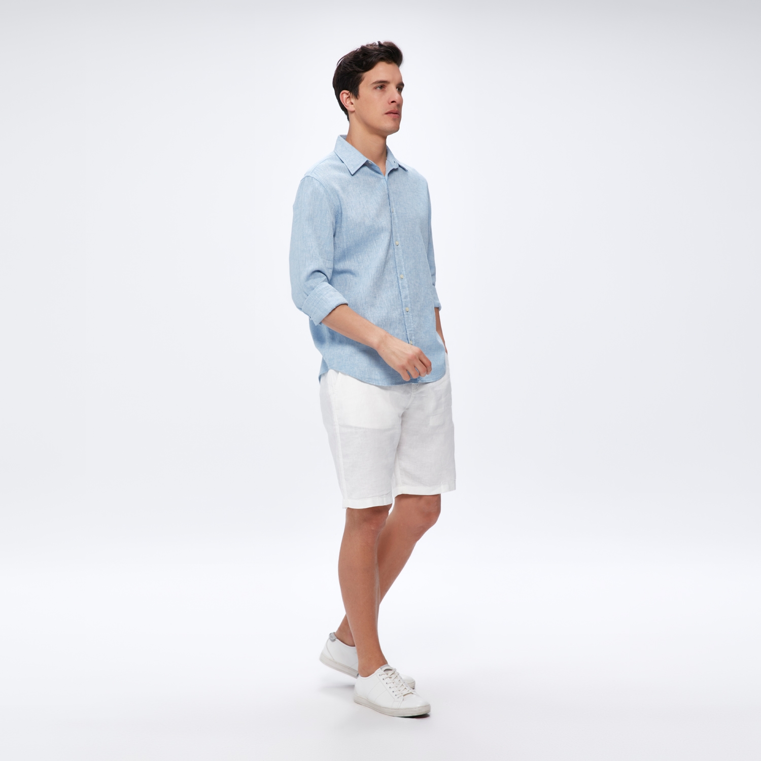 UZUN KOLLU KETEN GÖMLEK