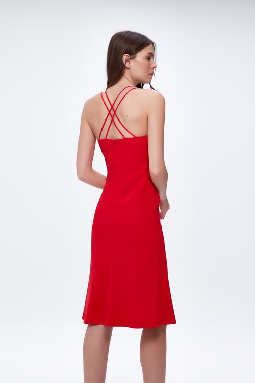  İP ASKILI DOKUMA ELBİSE