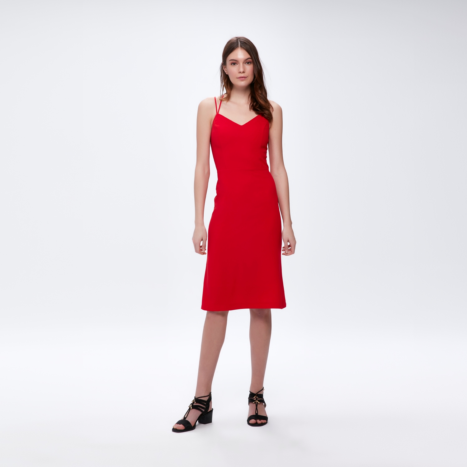 İP ASKILI DOKUMA ELBİSE