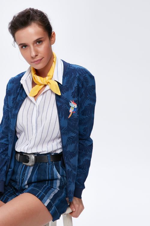  NAKIŞLI YAPRAK DESENLİ CEKET