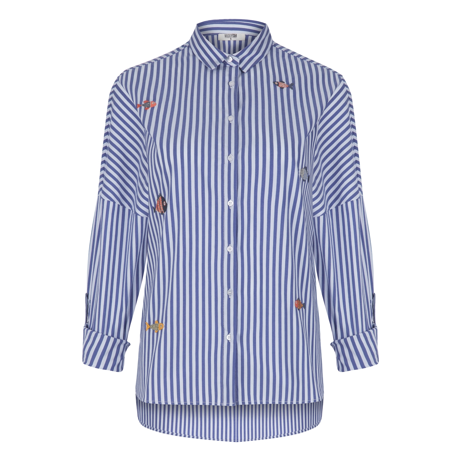 ÇİZGİLİ NAKIŞLI GÖMLEK