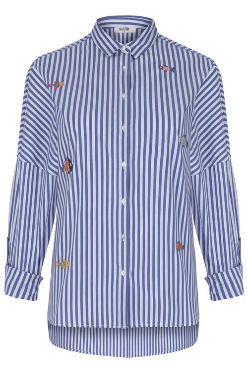  ÇİZGİLİ NAKIŞLI GÖMLEK