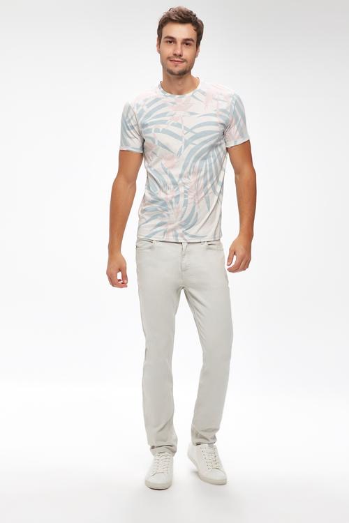  PALMİYE DESENLİ T-SHIRT