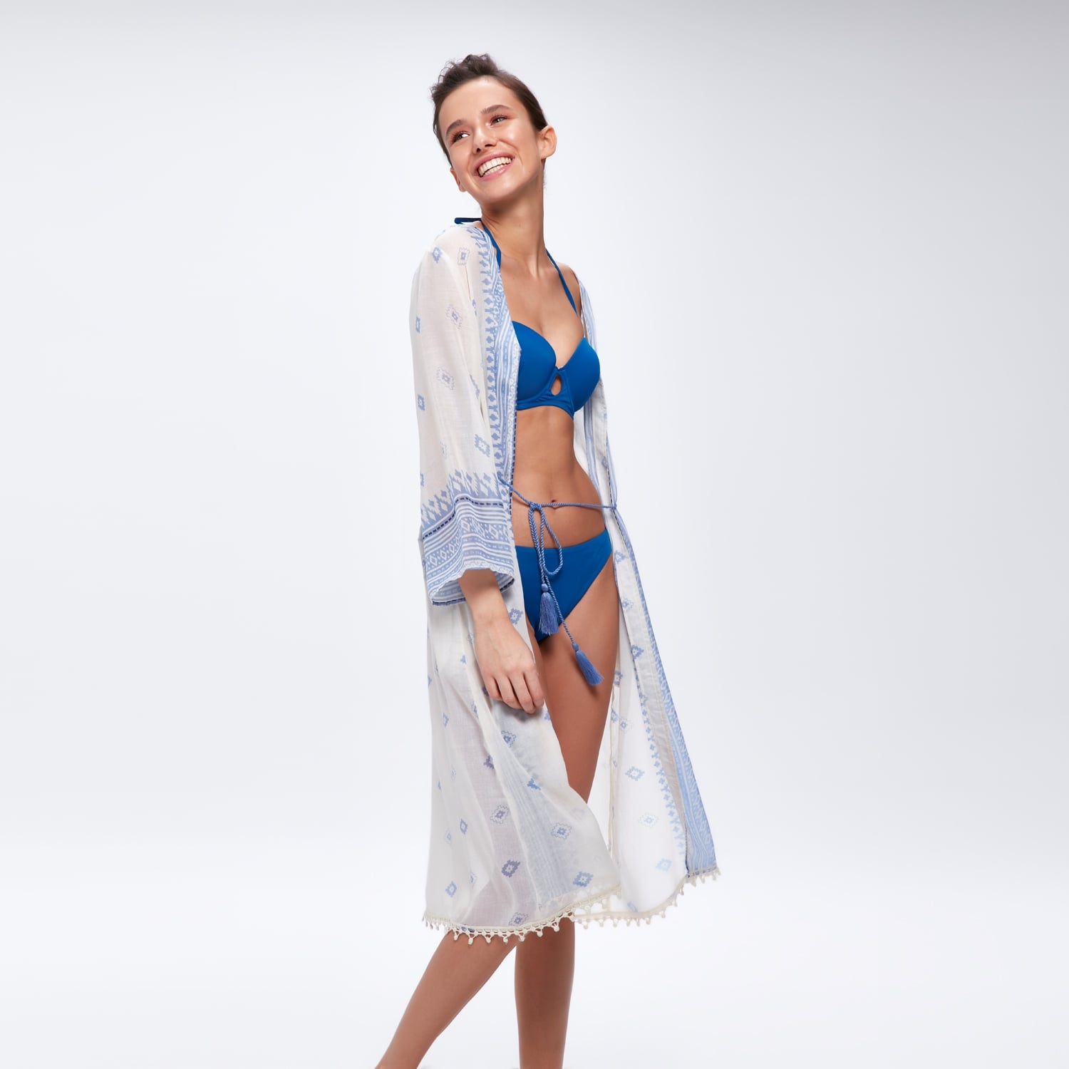 ETNİK DESENLİ KAFTAN