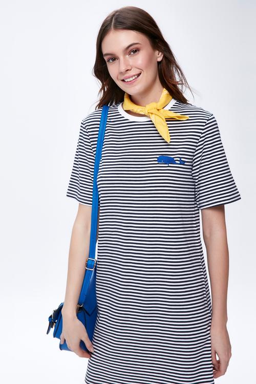  ÇİZGİLİ T-SHIRT ELBİSE