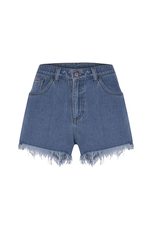  PAÇASI PÜSKÜLLÜ JEAN ŞORT