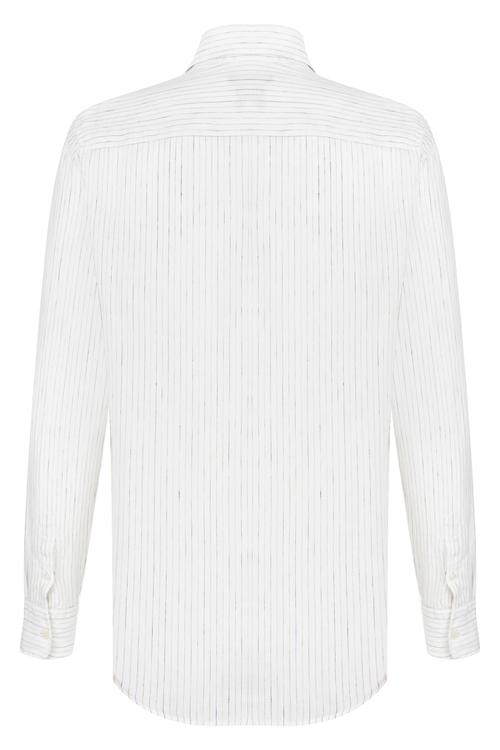  ÇİZGİLİ KETEN GÖMLEK