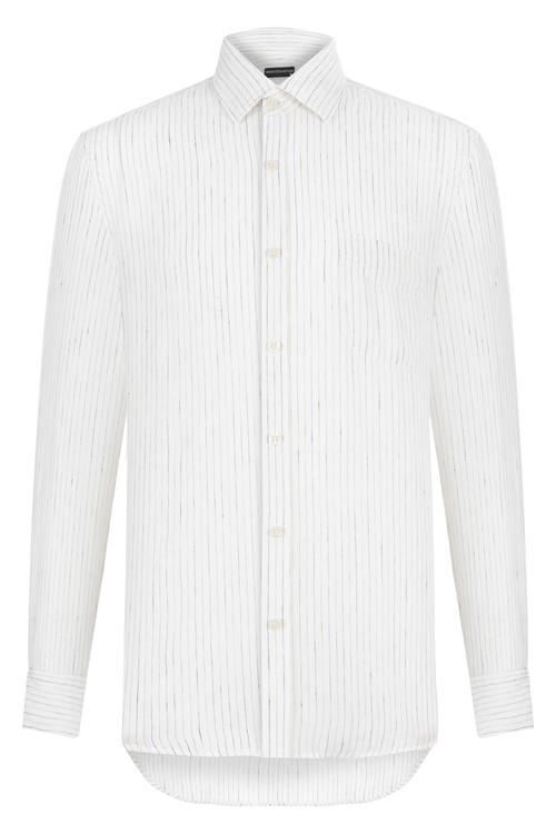  ÇİZGİLİ KETEN GÖMLEK