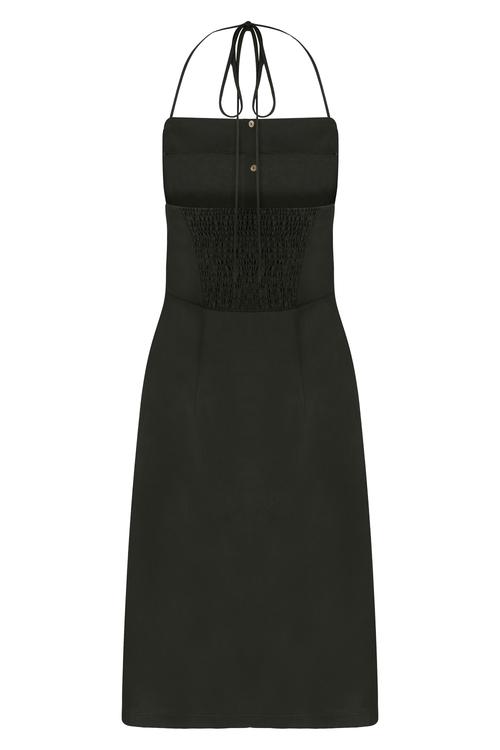  BOYUNDAN BAĞLAMALI ELBİSE