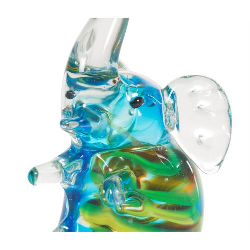  FİL CAM BİBLO 9x7x13 CM