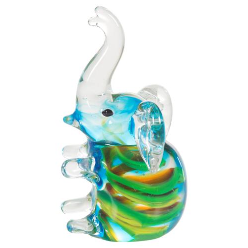  FİL CAM BİBLO 9x7x13 CM