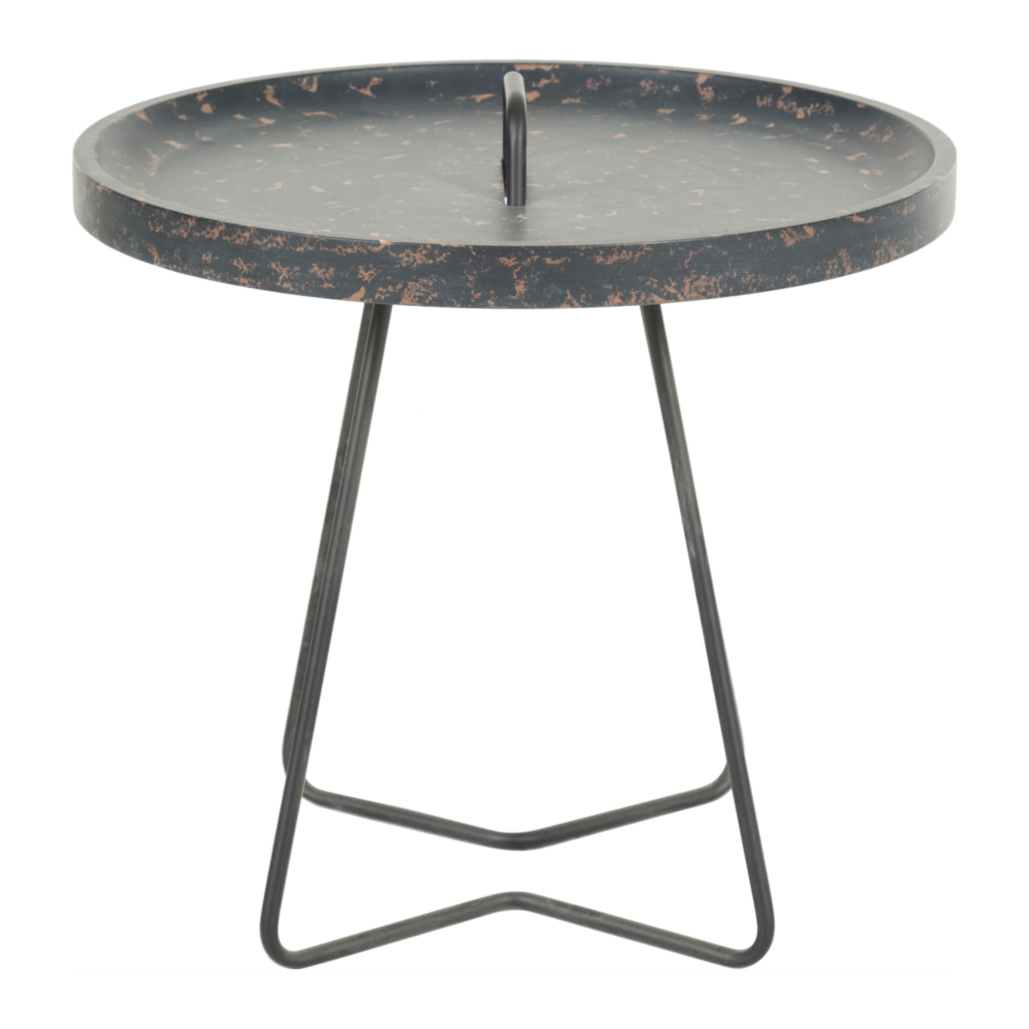 LILLIANA ESKİTME BÜYÜK SİYAH ZİGON SEHPA