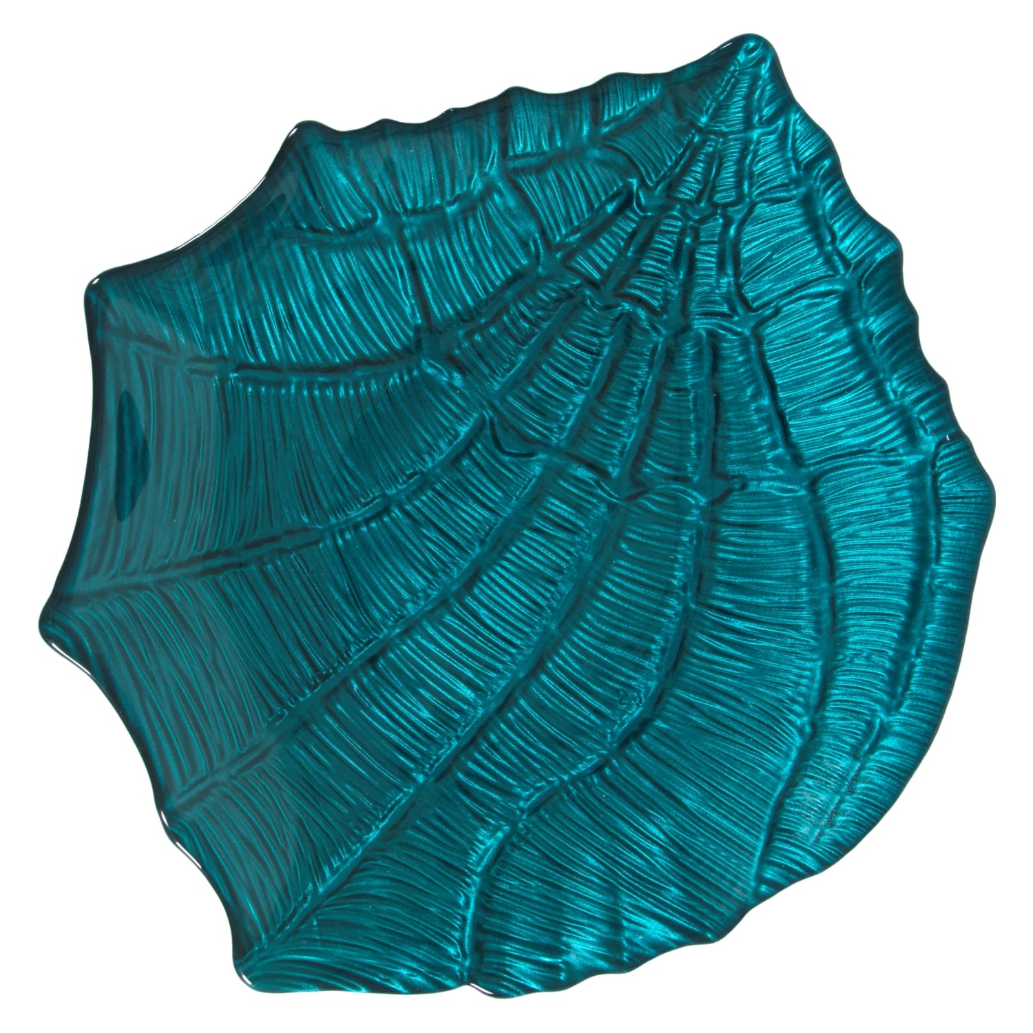 SHELL DEKORATİF TABAK 40 CM MAVİ